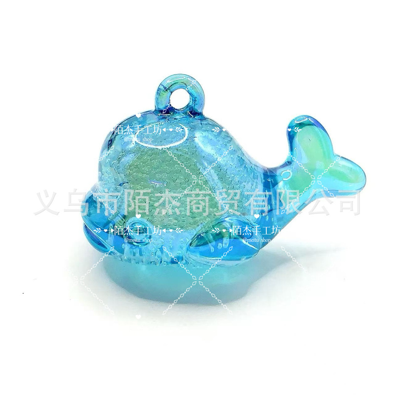 透明な泡小さなクジラカラフルなイルカメッキ ab カラーアクリル diy ペンダントキーホルダーバッグ装飾ブレスレットアクセサリー|undefined