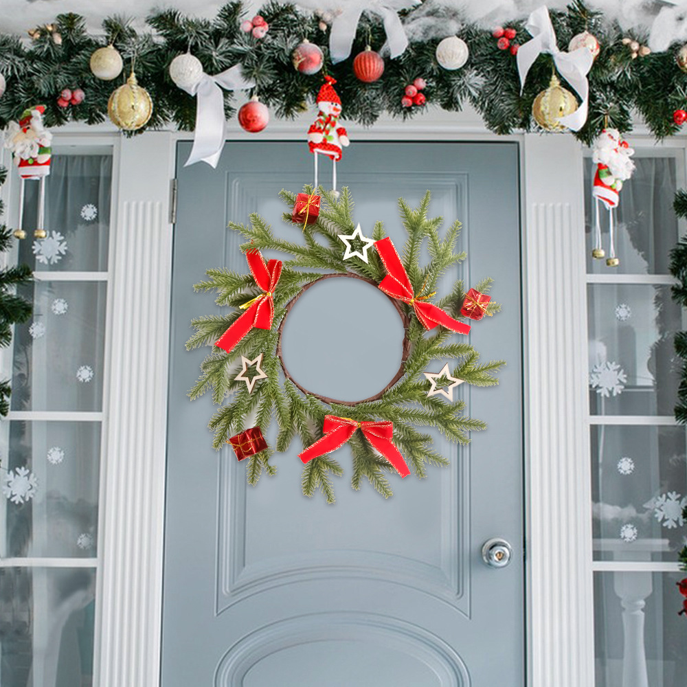 Nueva guirnalda de Navidad puerta colgante decoración Navidad vacaciones decoración árbol ratán colgante decoración escena diseño puerta Decoración