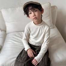 儿童莫高领春秋打底衫男童秋装新款女童保暖上衣宝宝内搭长袖t恤