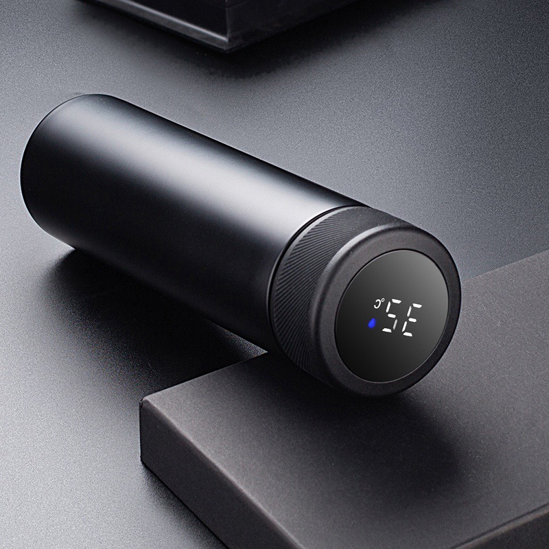 304 acero inoxidable taza de visualización digital inteligente taza recta de oficina de negocios estudiantes taza de agua portátil vacío