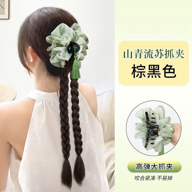 Nuevo estilo antiguo chino bordilla agarrar clip de cabello doble trenza almacenamiento completo sueño trenza de torsión entrelazado niños otros ventas calientes