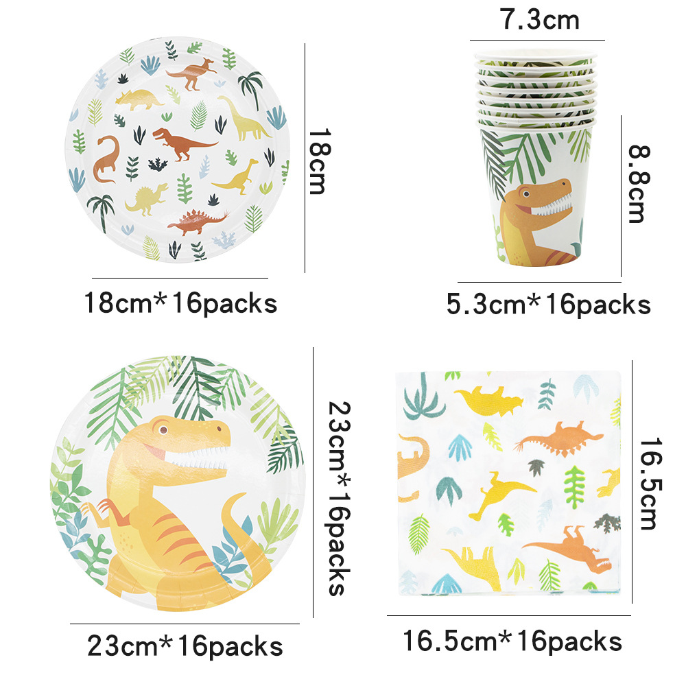 Dibujos Animados Nick dinosaurio fiesta vajilla Placa de papel fiesta de cumpleaños de los niños traje fiesta suministros mantel tire bandera Decoración