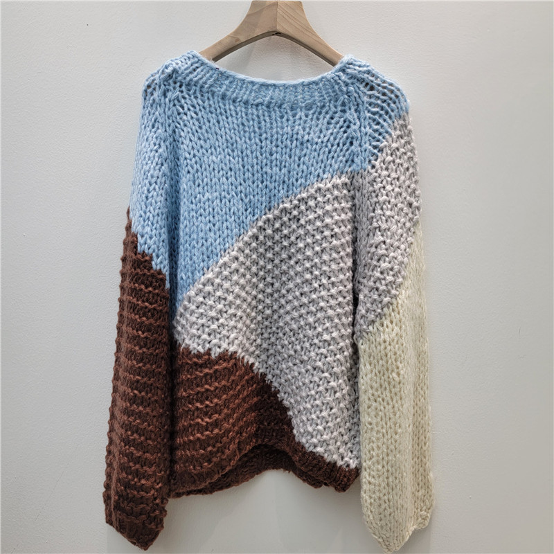 2025 otoño nueva moda versátil estereoscópico suéter de gancho flores mujeres otoño invierno engrosado camisa de punto gruesa y cómoda moda