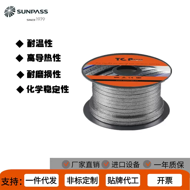 热门推荐膨胀耐高温镍丝丝网外编增强阀门柔性纯石墨盘根