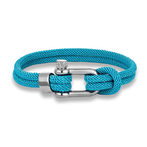 Polishing Design Casual Simple Style U Shape 304 Stainless Steel Rope Wholesale Bracelets