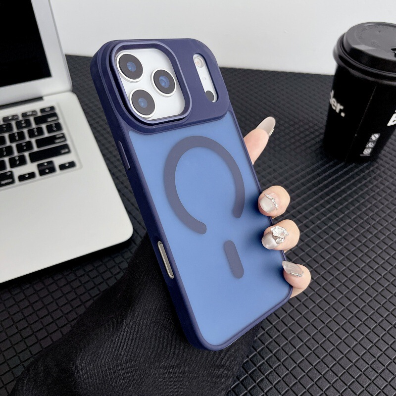 肤感半透磁吸大孔磨砂适用iphone17苹果16手机壳15情侣防摔14全包|undefined
