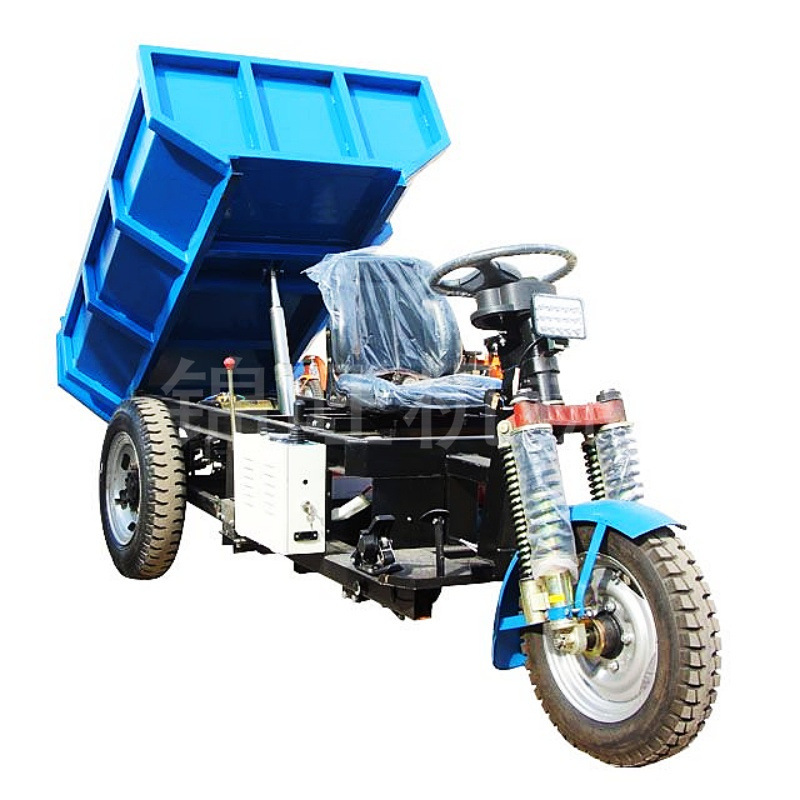 Camión volquete eléctrico de tres ruedas de 4000W, camión volquete hidráulico de transporte de ingeniería con capacidad de 2 toneladas, suministro directo del fabricante.