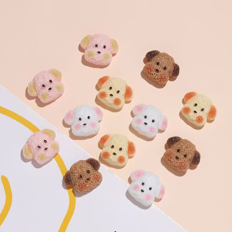 迷你仿真腮红狗狗树脂配件diy奶油胶手机壳发夹贴键盘美甲装饰品