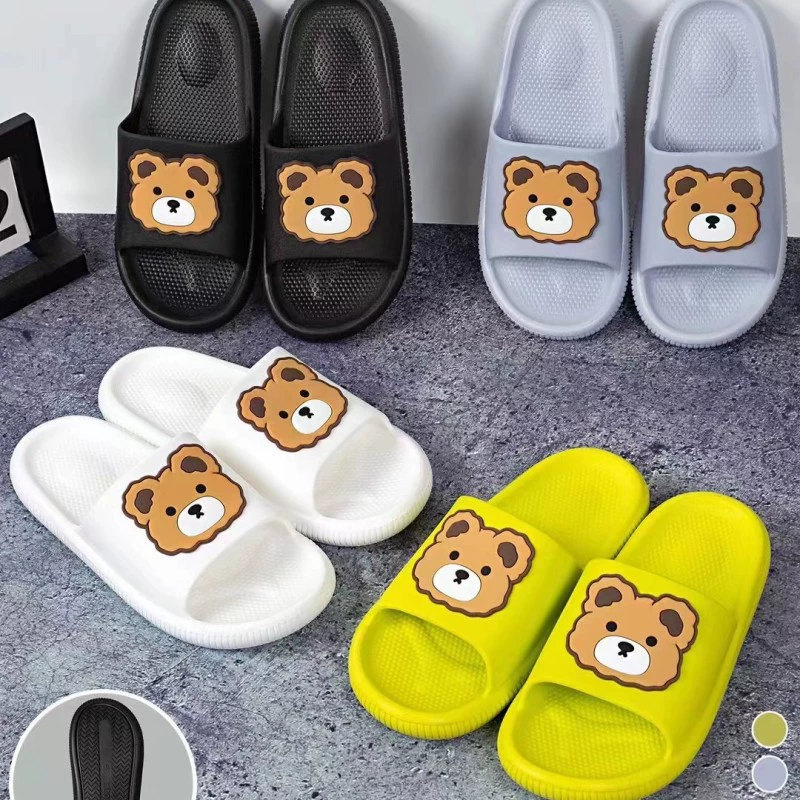 Женские летние уличные тапочки в Корейском стиле, модные утолщенные нижние домашние тапочки для ванны, Нескользящие мягкие подошвы, милые женские сандалии