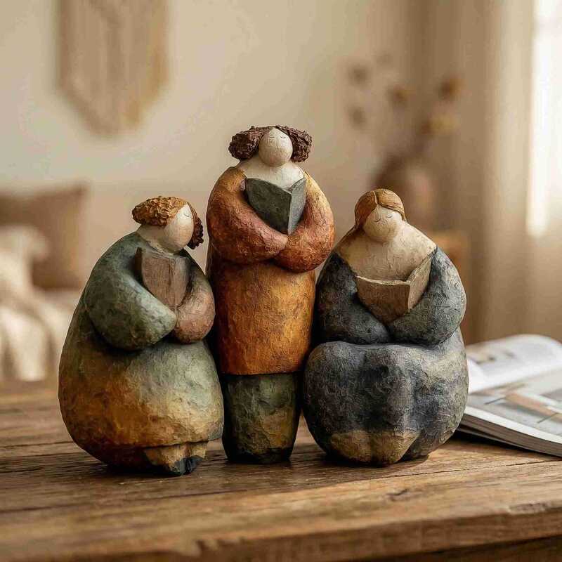 French-Style Vintage Sculpture of a Chubby Woman, Decorative Piece for Living Room Tv Cabinet, Homestay Model Room, Niche High-End Decoration