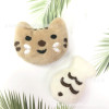 Plush cartoon brooch, brand cute doll, accessory, kitten, cat, South Korea