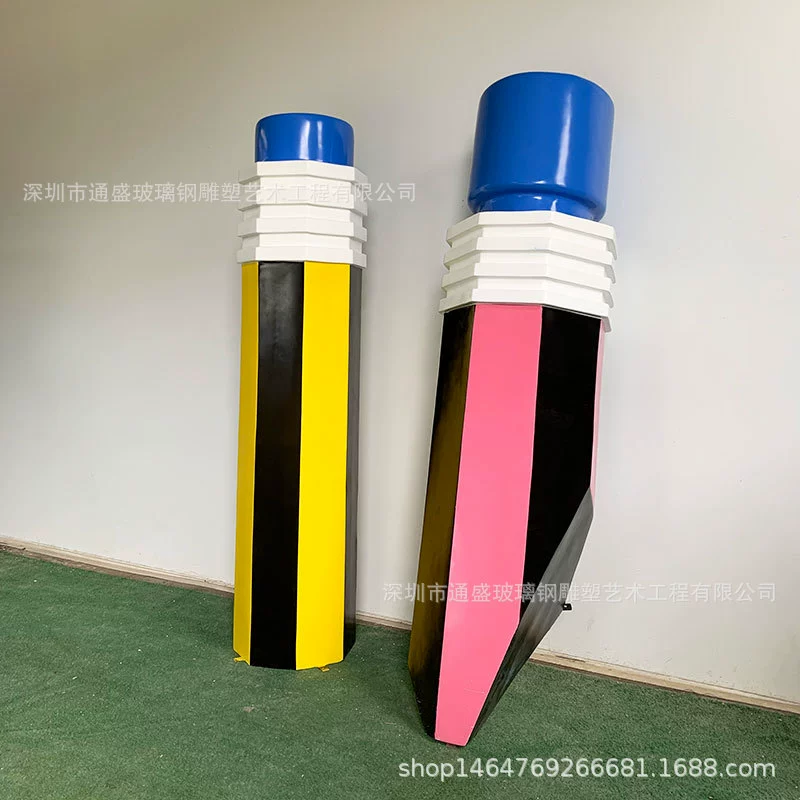 FRP карандаш модель украшения кампус пейзаж гигантские канцелярские фигуры скульптура стекловолокна книжная ручка