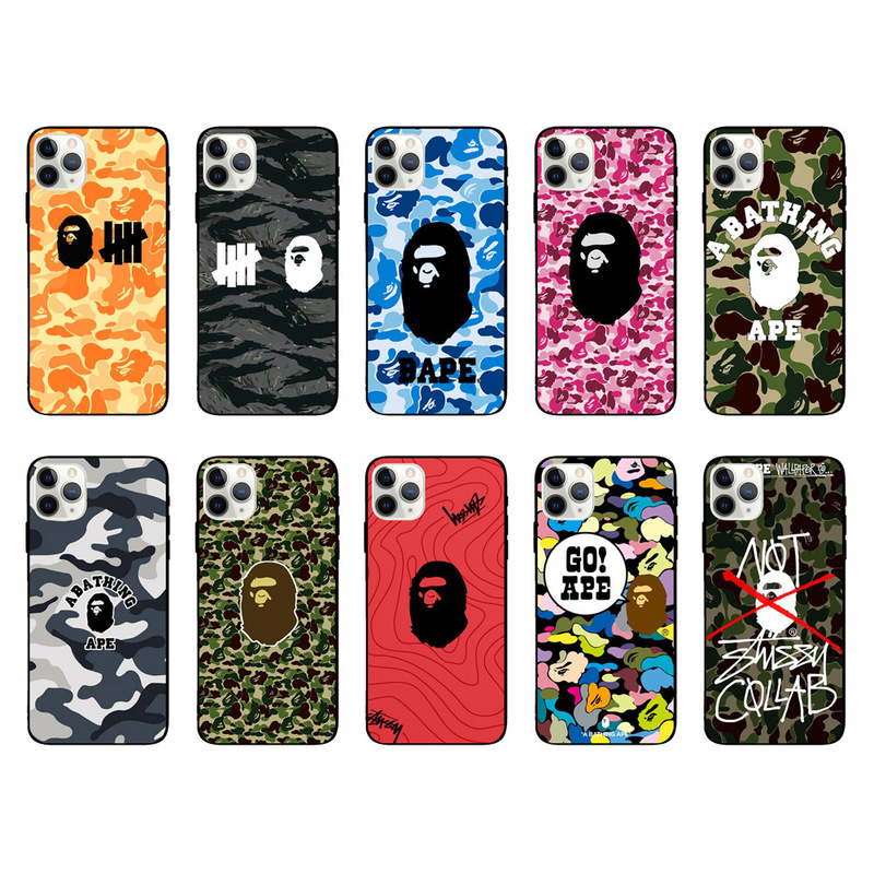16 Trendy Brand Bbpe Creative Phone Case 17 Suitable for Apple 14 Pro Max Cover 13 Anti-Drop Soft Case 15 Camouflage