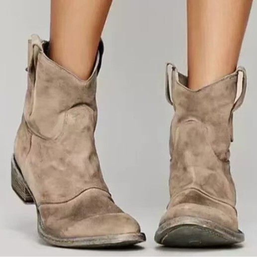 2025 New Export Model Autumn and Winter New Short Boots Round Toe 40-43 Large Size Retro Suede Martin Boots 2025 New Export Model Autumn and Winter New Short Boots Round Toe 40-43 Large Size Retro Suede Martin Boots