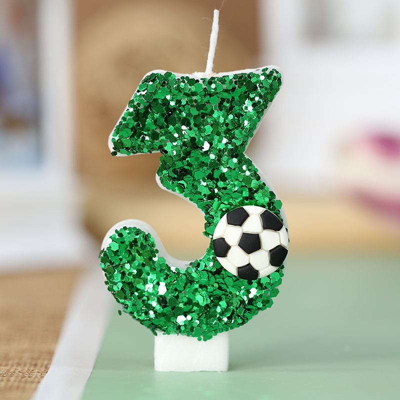 Amazon の人気サッカーシリーズデジタルキャンドル色変化クリエイティブ男の子の誕生日キャンドルケーキデコレーションドロップシッピング|undefined