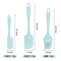 Baking tool silicone scraper set, split silicone scraper, oil brush three-piece set, cake spatula wholesale