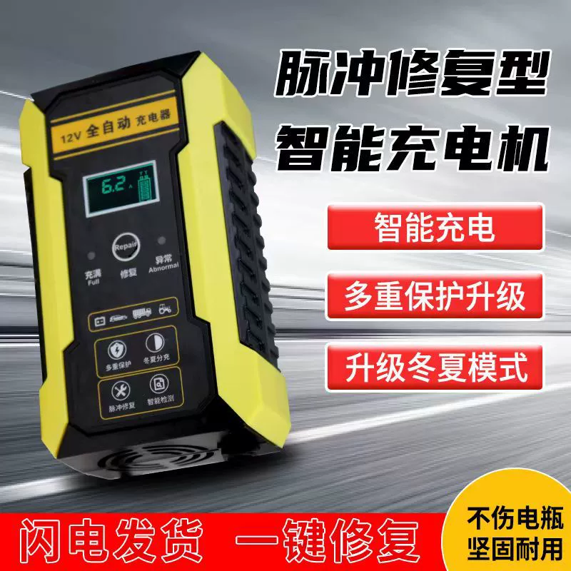 Universal electric car, smart charger, copper rechargeable battery charging, 12v