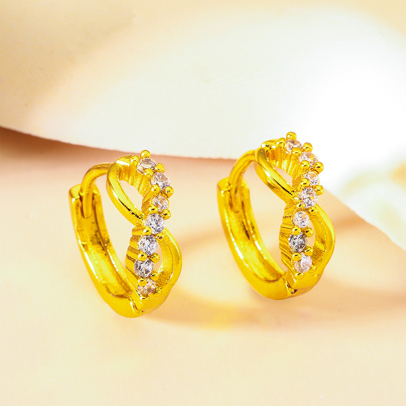 Vietnam Sand Gold Women's Fashion Earrings Hot-Selling Women's Cross-Border Jewelry Earrings Wholesale Earrings 423