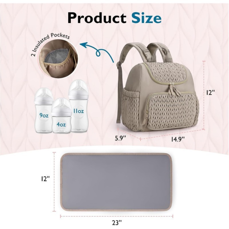 Spot nuevo bolso de mamá transfronterizo multifuncional bolso de mamá de moda materna e infantil mochila bolso de cochecito de bebé
