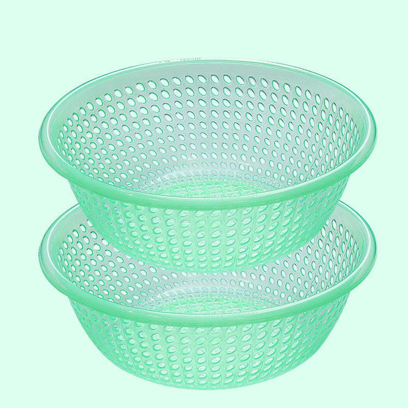 プラスチックふるい排水バスケット大型家庭用野菜洗いバスケット野菜洗いボウル果物洗いふるいキッチン厚みのある果物バスケット|undefined
