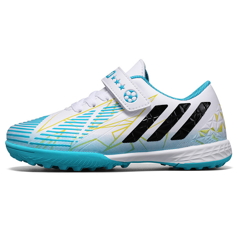 Hombres y niñas primavera y otoño nuevos zapatos infantiles de clavos rotos zapatos de fútbol indoor y outdoor zapatos de entrenamiento juvenil