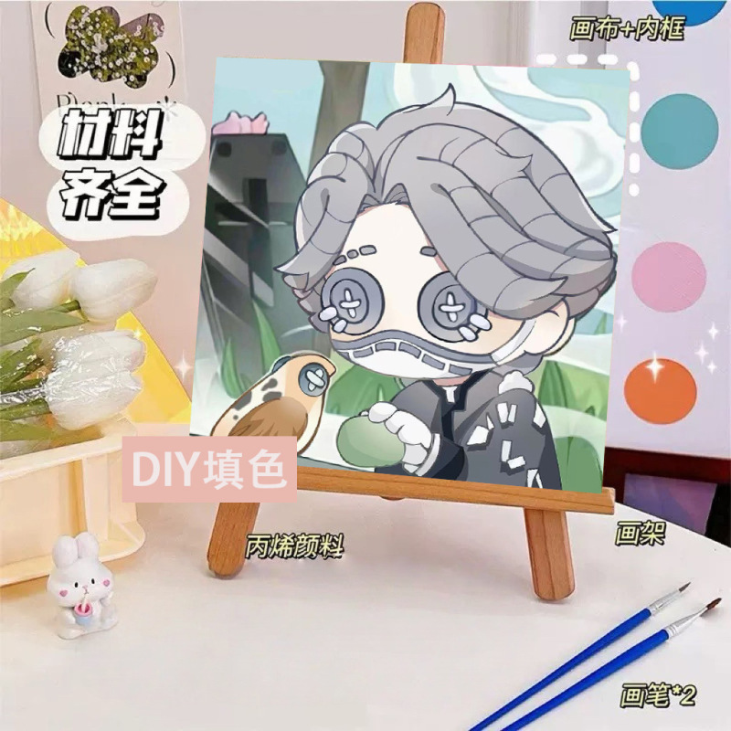 スポンジ・ボブ デジタル油絵 DIY 漫画アニメ 子供向け 手塗り装飾画 置物 環境に優しい|undefined