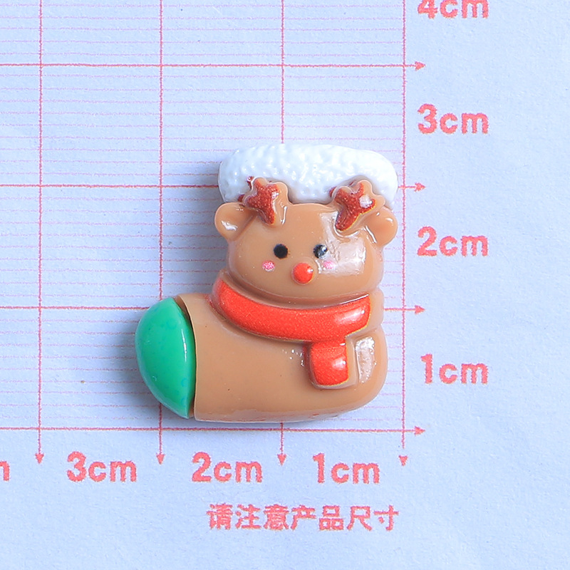 Santa Claus dibujos animados DIY crema pegamento resina accesorios epoxi teléfono caso tocado horquilla hebilla del zapato material de la joyería image 29
