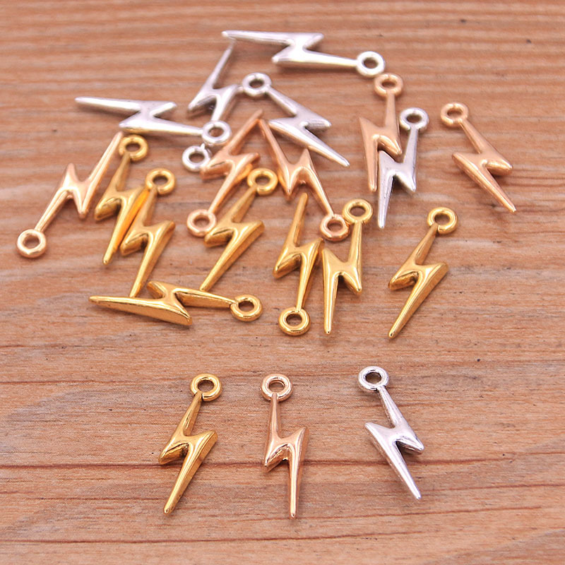 3 Color 5 * 20mm DIY zinc alloy jewelry double-sided mini lightning pendant pendant jewelry luggage accessories