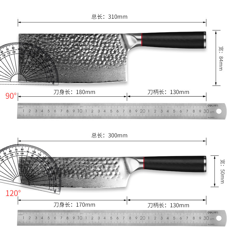 Cuchillo de cocina cuchillo de cocina 10 acero damasceno cuchillo de corte de carne cuchillo de cocina cuchillo de corte casero otros image 4