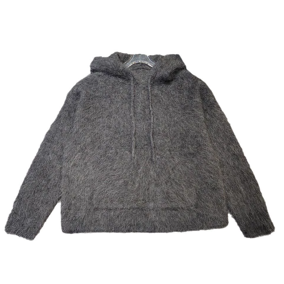 Demi-season alpaca, hoody, jacket, velvet sweater
