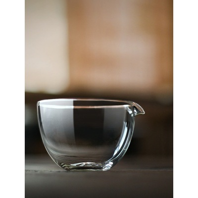 手工玻璃公道杯耐热玻璃功夫茶具分茶器雀嘴公杯大号耐高温杯