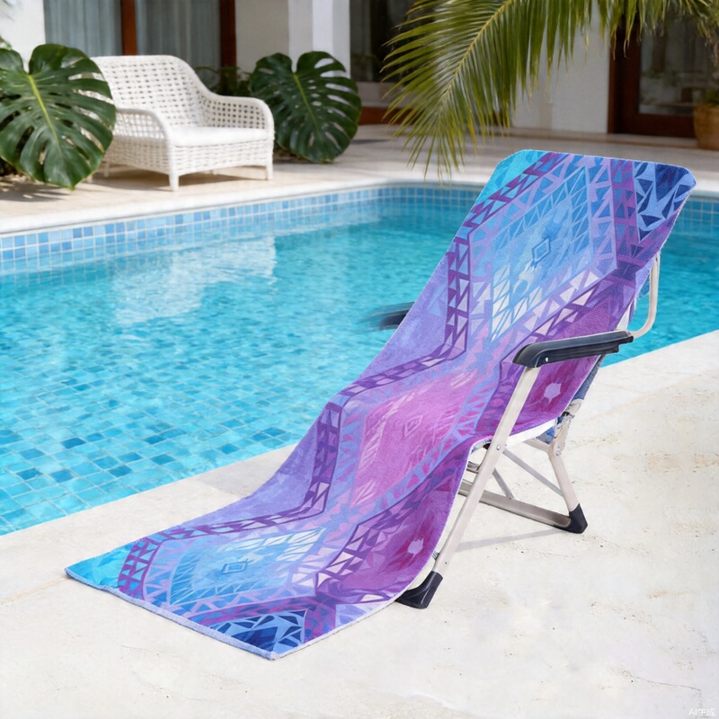 Beach Chair Bath Towel Outdoor Folding Picnic Portable Recliner Cover with Pocket Printable Logo Microfiber Printed Wool Beach Chair Bath Towel Outdoor Folding Picnic Portable Recliner Cover with Pocket Printable Logo Microfiber Printed Wool