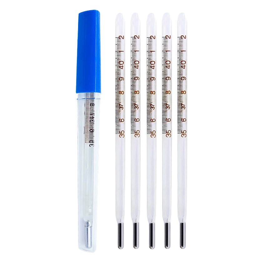 Термометр ртутный, треугольный, стеклянный, большой, для измерения температуры у взрослых и детей, для рта и подмышек