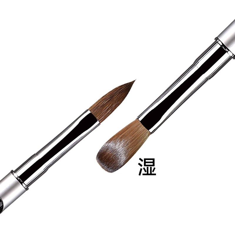 Cross-Border Amazon Wholesale Metal Nail Art Mink Hair Crystal Pen Siberian Kolinsky Mink Hair Nail Art Brush