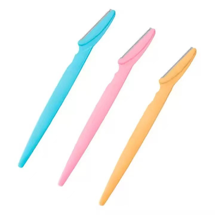 Cuchillo de cejas afilado de acero inoxidable raspador de cejas de maquillaje