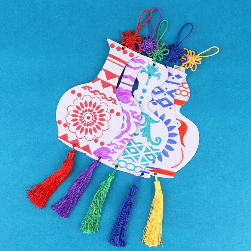 Mold Coloring Paper Vase Hand-Painted White Background Hard Cardboard Handmade DIY Graffiti Art Materials