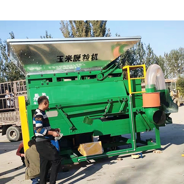 电动玉米脱粒机农友新款铲车上料打棒子机时产30-50吨商用苞米脱