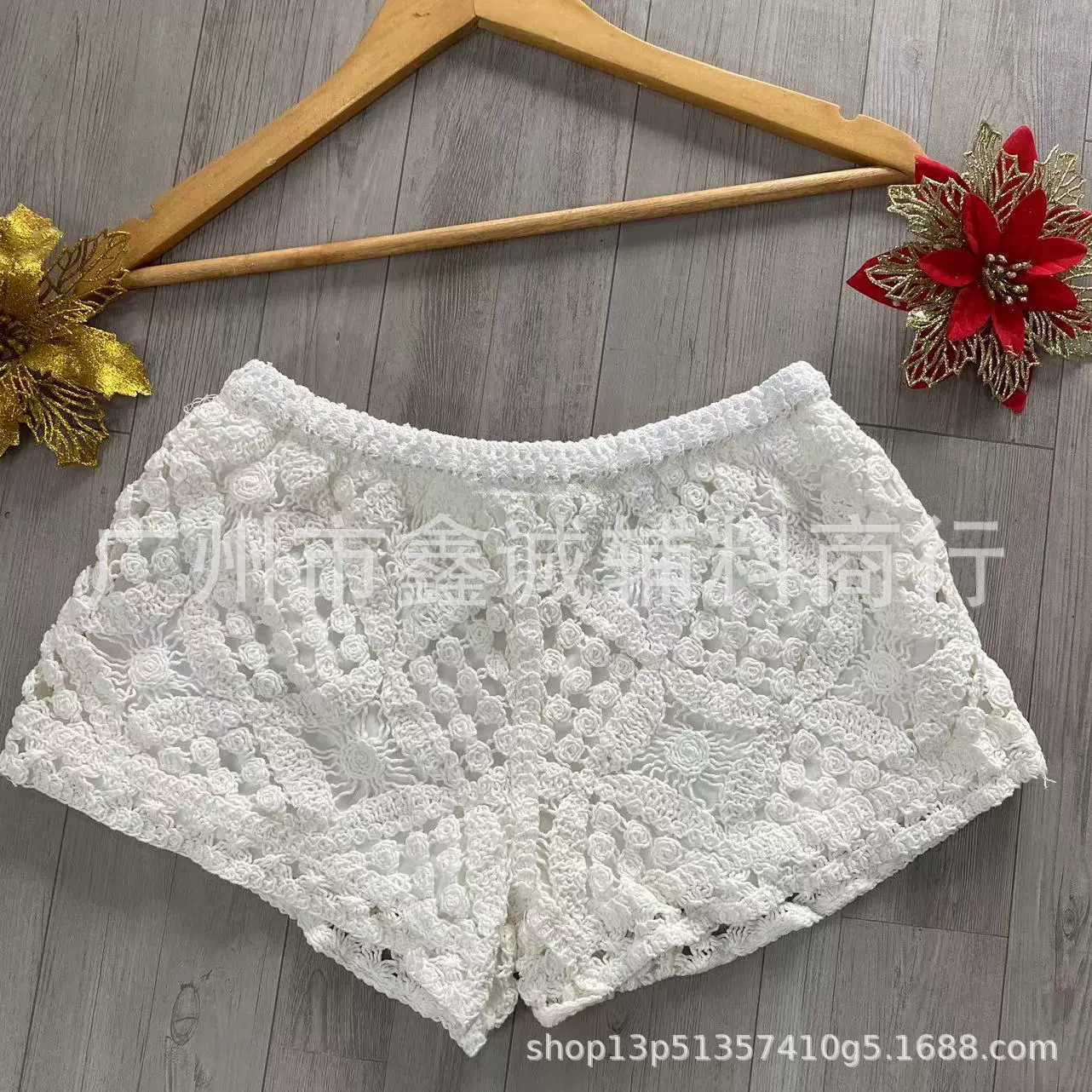 Защитные хлопковые шорты (женские) корейский стиль, кружевная аппликация, эластичный пояс, один размер