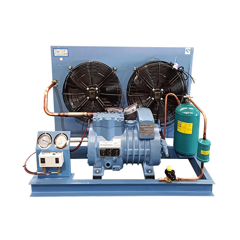 莱富康中低温冷库机组半封闭活塞SP2H/2L5P/8/10/15匹压缩机制冷
