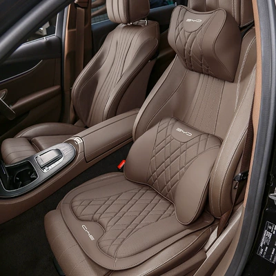 Byd Han Headrest and Lumbar Support, Headrest - byd-1-headrest-1-lumbar-support-1-seat-cushion-kirin-brown