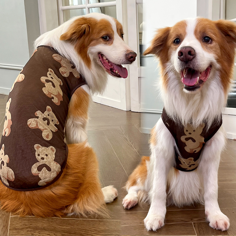 Perro grande mascota de verano gato chaleco ropa para perros y gatos Teddy Bear Fund Fuduko ropa para perros image 4
