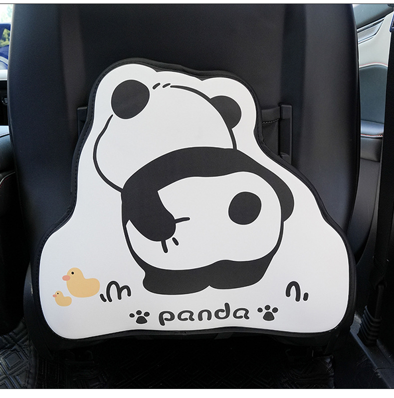 [Cross-border exclusive] Cartoon Panda Car Seat Back Anti-kick Pad Stereo small size Dirt-resistant Car Interior Decoration Anti-kick Pad