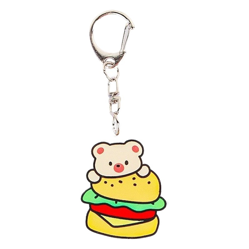 Creativo de dibujos animados fruta flor color llavero lindo estudiante acrílico mochila colgante adornos Accesorios al por mayor image 1