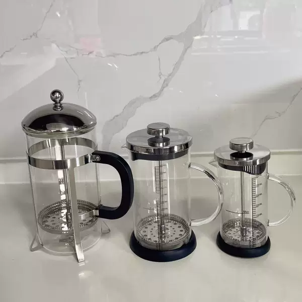 Multifunctional French Press Pot, Heat-Resistant French Filter Press Pot, Hand-Brewed Coffee Pot, Household Stainless Steel Filter Tea Maker