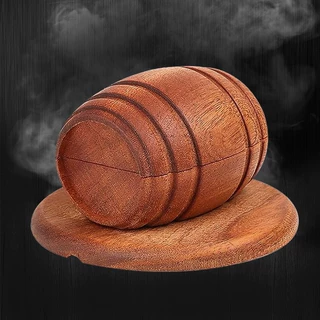亚马逊威士忌烟熏器鸡尾酒烟熏器木屑套装木盖酒桶调酒器工具礼品