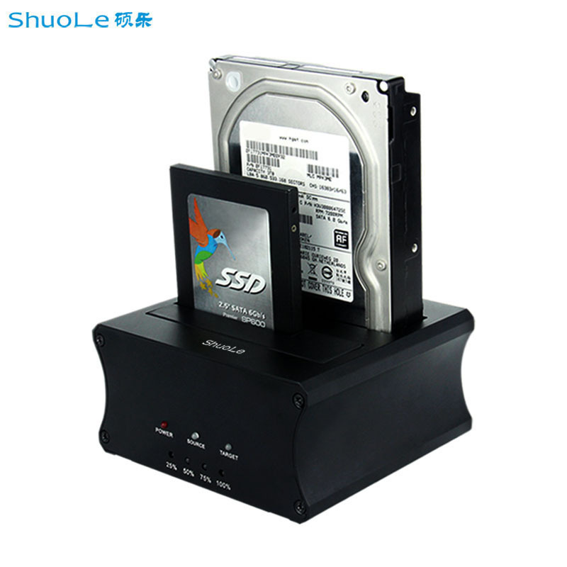 USB3.0 Dual Hard Disk Base 2.5/3.5 "Serial Port Copy Free Computer Cloning System Hard Disk Base