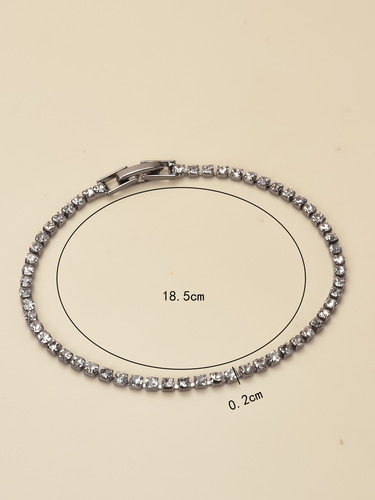 Korean Style Fashion Colorful Fine Diamond Bracelet for Women, Versatile and Personality Bracelet Manufacturer Wholesale
