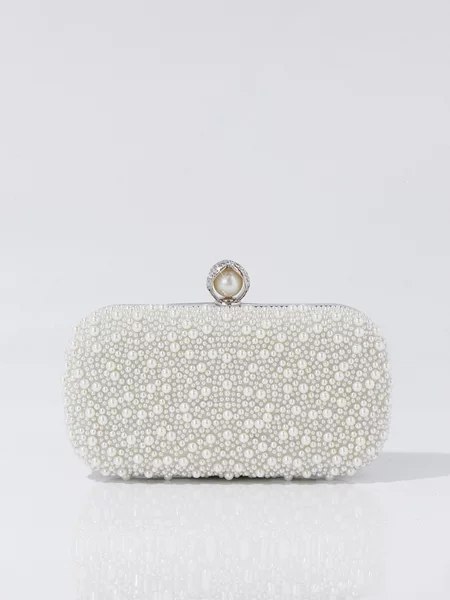 Cross-Border Popular Vintage Pearl Evening Bag for Socialites, New Beaded Cheongsam Clutch Bag, Evening Party Dress Bag