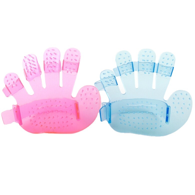 Cepillo de baño para mascotas engrosada guantes de perro de cinco dedos cepillo de pelo gato eliminación de pelo flotante masaje cepillo de limpieza de baño