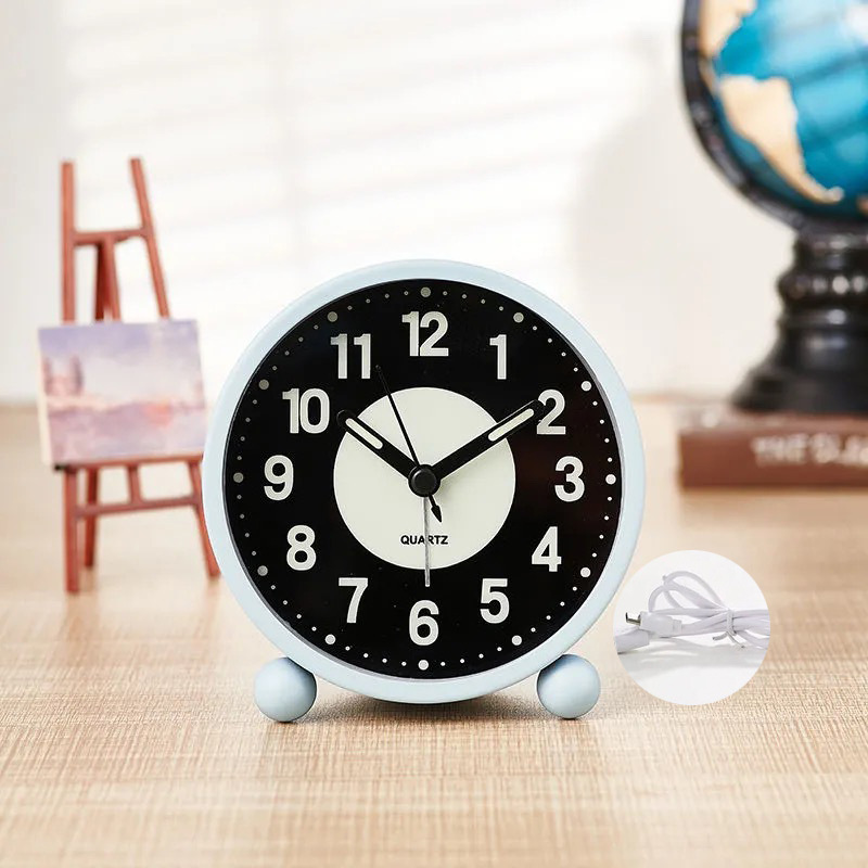 Directo de fábrica moderno simple reloj despertador de moda niños estudiante reloj despertador dormitorio luminoso mudo escaneo reloj despertador de carga
